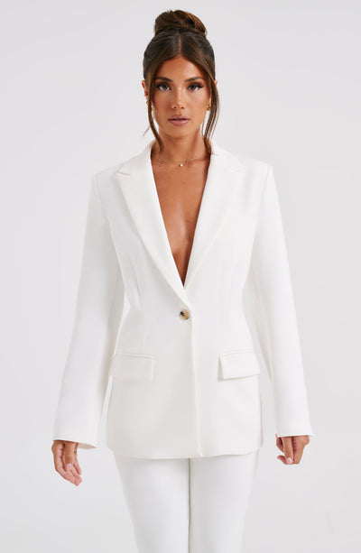 Hazel Suit Jacket - Ivory Jackets XS Babyboo Fashion Premium Exclusive Design
