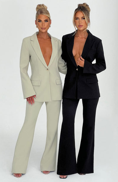Hazel Suit Jacket - Sage Jackets Babyboo Fashion Premium Exclusive Design