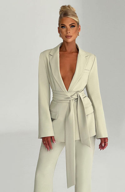 Hazel Suit Jacket - Sage Jackets XS Babyboo Fashion Premium Exclusive Design