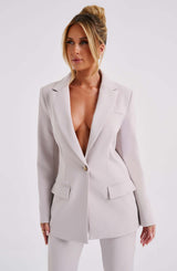 Hazel Suit Jacket - Stone Jackets XS Babyboo Fashion Premium Exclusive Design