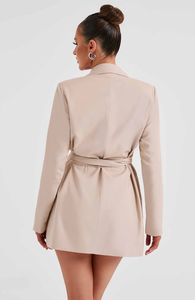 Heather Suit Dress - Beige Dress Babyboo Fashion Premium Exclusive Design