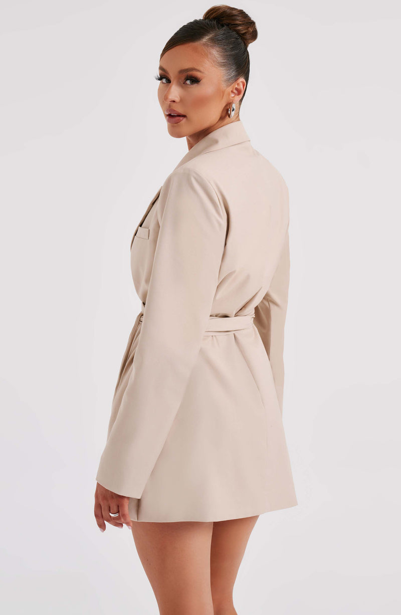 Heather Suit Dress - Beige Dress Babyboo Fashion Premium Exclusive Design