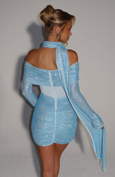 Hydra Mini Dress - Aqua Hydra Mini Dress - Aqua
