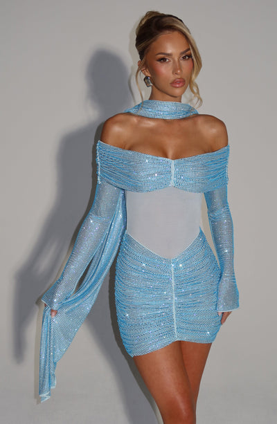 Hydra Mini Dress - Aqua Hydra Mini Dress - Aqua