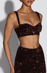 Inaya Bralette - Plum Brown Tops Babyboo Fashion Premium Exclusive Design