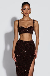 Inaya Bralette - Plum Brown Tops XS Babyboo Fashion Premium Exclusive Design