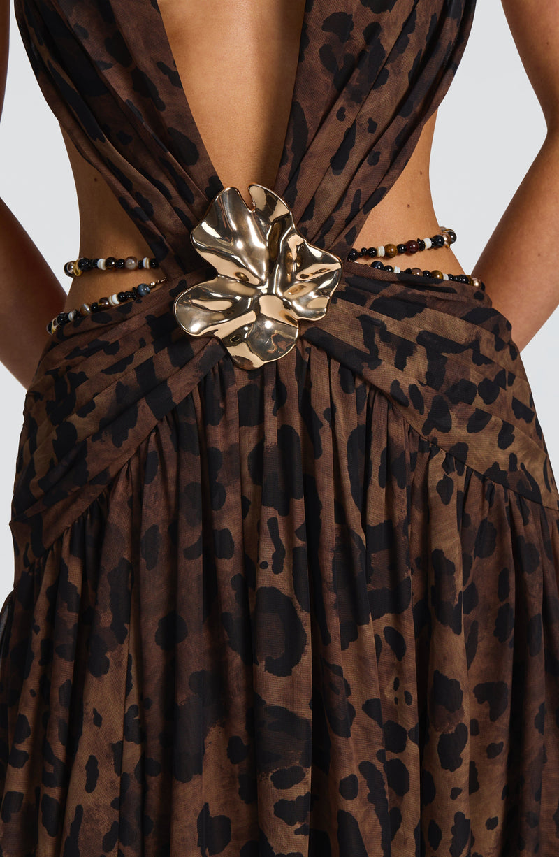 Leopard Maxi Dress - Indianna Maxi Dress by Babyboo Fashion Leopard Maxi Dress - Indianna Maxi Dress by Babyboo Fashion