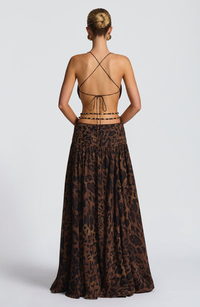 Leopard Maxi Dress - Indianna Maxi Dress by Babyboo Fashion Leopard Maxi Dress - Indianna Maxi Dress by Babyboo Fashion