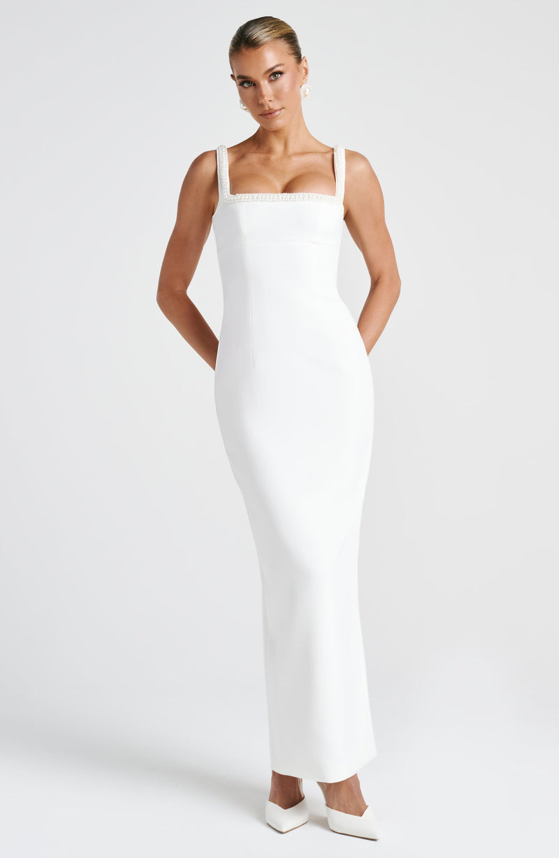 Ines Midaxi Dress | Ivory | Babyboo Fashion Ines Midaxi Dress | Ivory | Babyboo Fashion