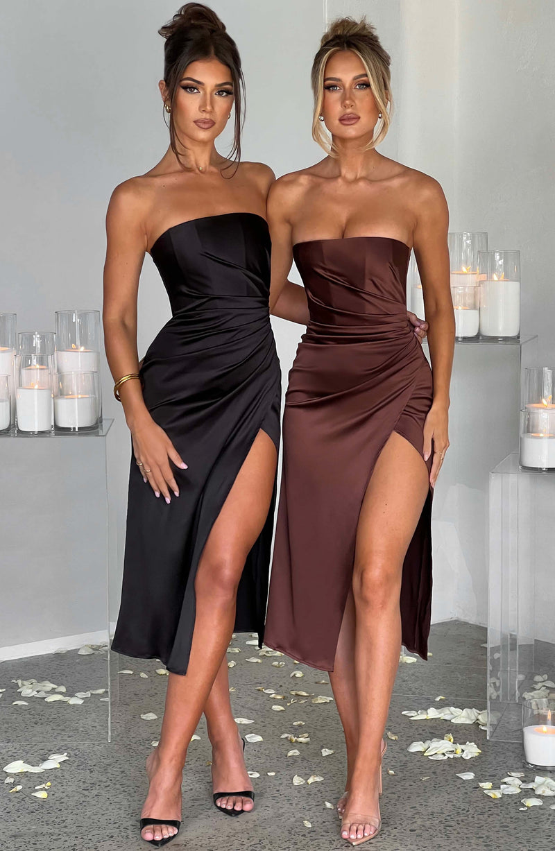 Inez Midi Dress - Black Dress Babyboo Fashion Premium Exclusive Design