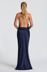 Ira Maxi Skirt - Navy Skirt Babyboo Fashion Premium Exclusive Design