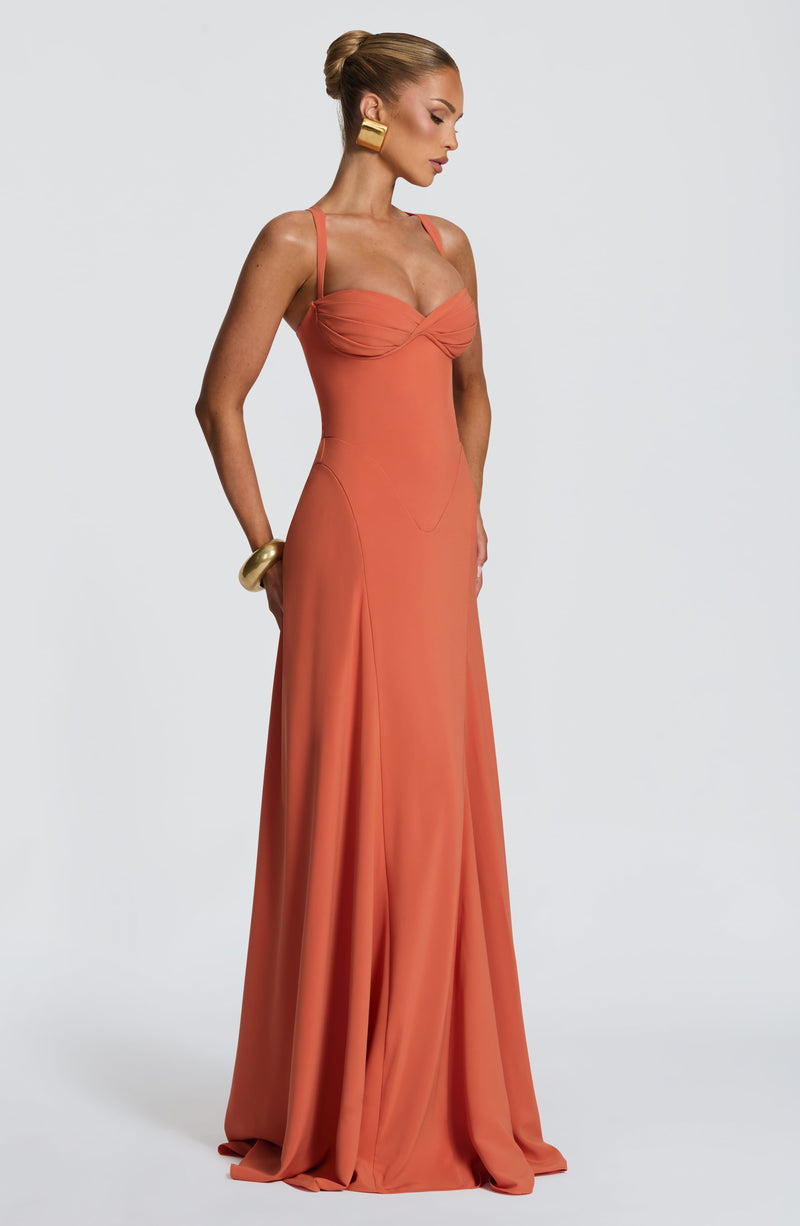 bridesmaids dresses in burnt orange Irie Maxi Dress