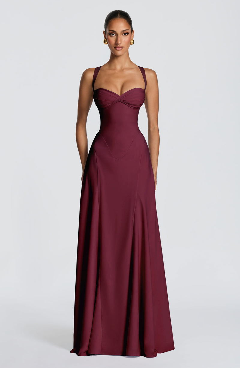 Buy Cherry Lacquer Maxi Dress
