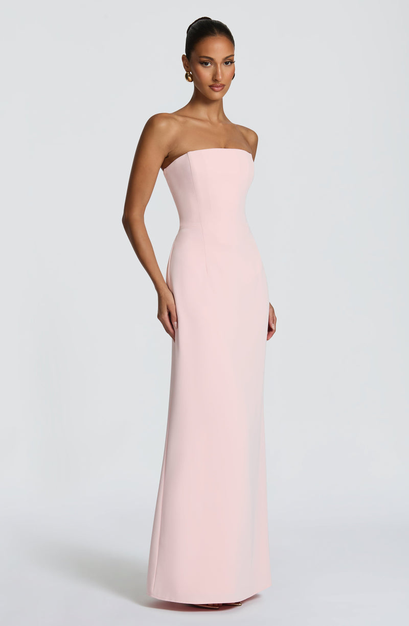 the irma maxi dress in soft pink The Irma Maxi Dress in Soft Pink Solace London Outfit