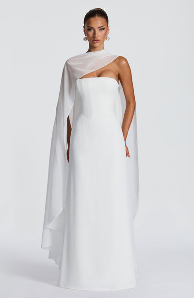 White Maxi Dress - Irmina Maxi Dress - Ivory | Babyboo Fashion