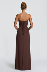Irmina Maxi Dress - Plum Brown Dress Babyboo Fashion Premium Exclusive Design
