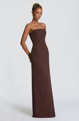 Irmina Maxi Dress - Plum Brown Dress Babyboo Fashion Premium Exclusive Design