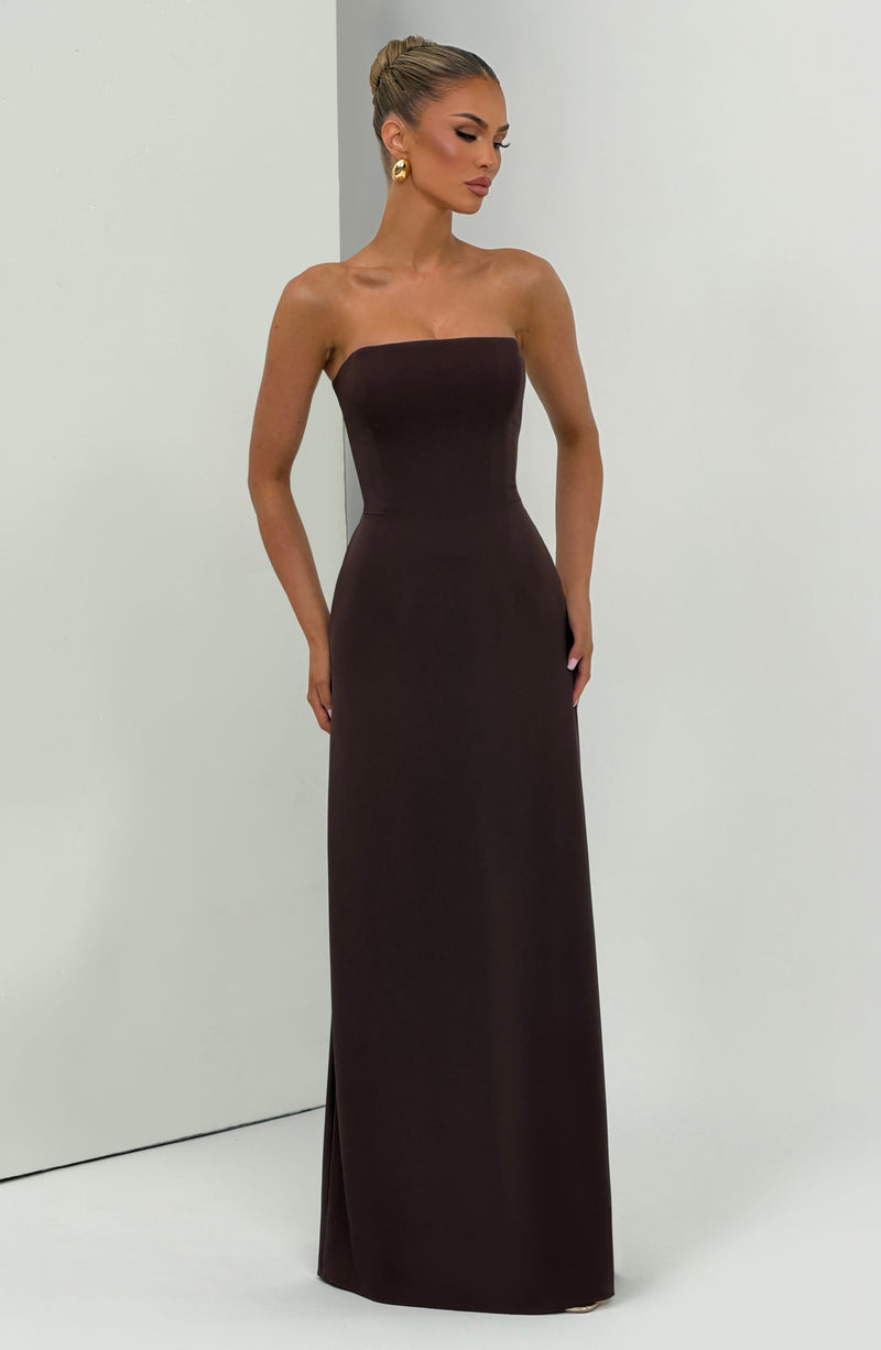 Irmina Maxi Dress - Plum Brown Irmina Maxi Dress - Plum Brown