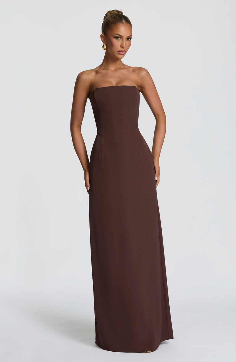 Irmina Maxi Dress - Plum Brown Irmina Maxi Dress - Plum Brown