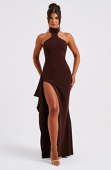 Isadora Maxi Dress - Chocolate Dress Babyboo Fashion Premium Exclusive Design