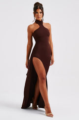 Isadora Maxi Dress - Chocolate Dress Babyboo Fashion Premium Exclusive Design
