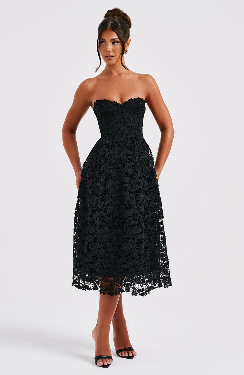 Ishani Midi Dress - Black Dress XS Babyboo Fashion Premium Exclusive Design