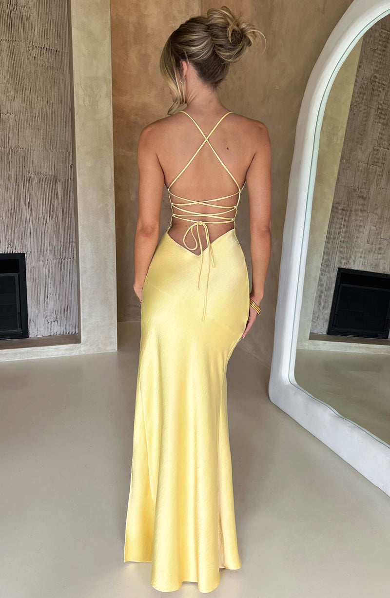 Isobel Maxi Dress - Lemon Babyboo Fashion Isobel Maxi Dress - Lemon Babyboo Fashion