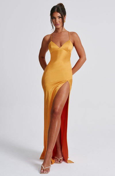 Isobel Maxi Dress - Tangerine Babyboo Fashion Isobel Maxi Dress - Tangerine Babyboo Fashion