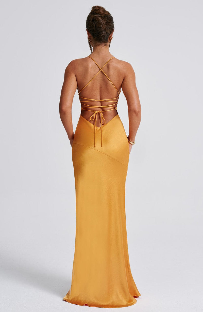 Isobel Maxi Dress - Tangerine Babyboo Fashion Isobel Maxi Dress - Tangerine Babyboo Fashion