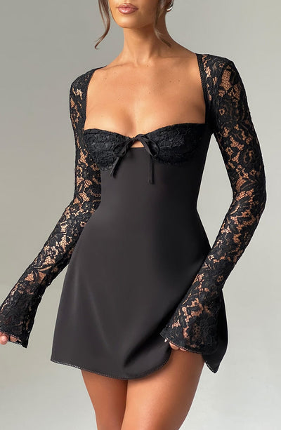 Jacinta Mini Dress - Black Dress Babyboo Fashion Premium Exclusive Design