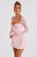 Jacinta Mini Dress - Blush Dress Babyboo Fashion Premium Exclusive Design