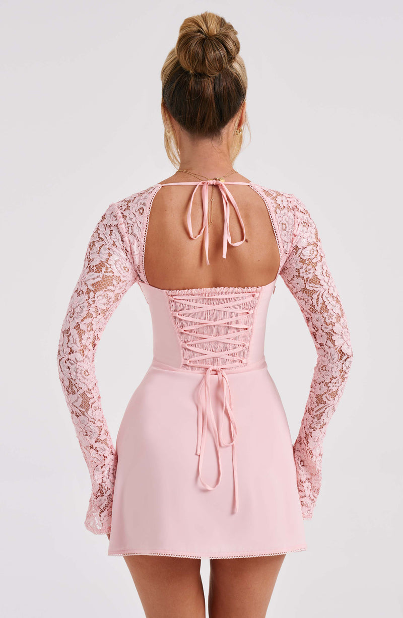 Jacinta Mini Dress - Blush Dress Babyboo Fashion Premium Exclusive Design