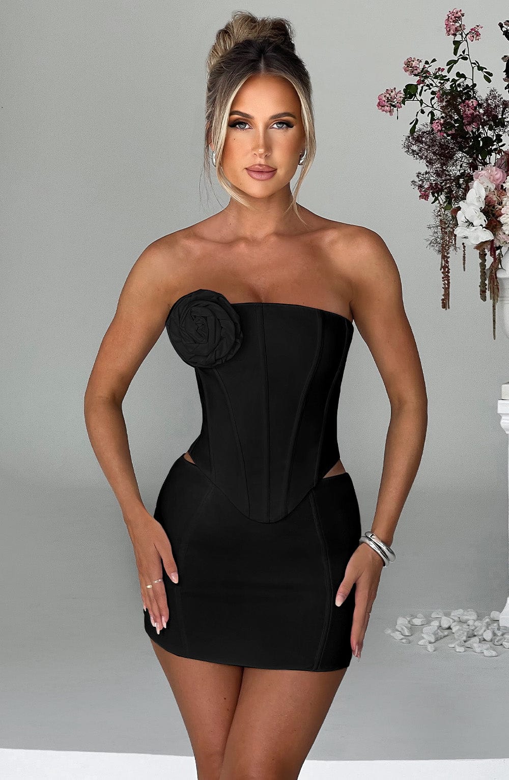 Jacqueline De Yong Black Polyester Mini Skirt