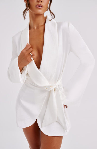 Jalena Mini Dress - Ivory Dress Babyboo Fashion Premium Exclusive Design