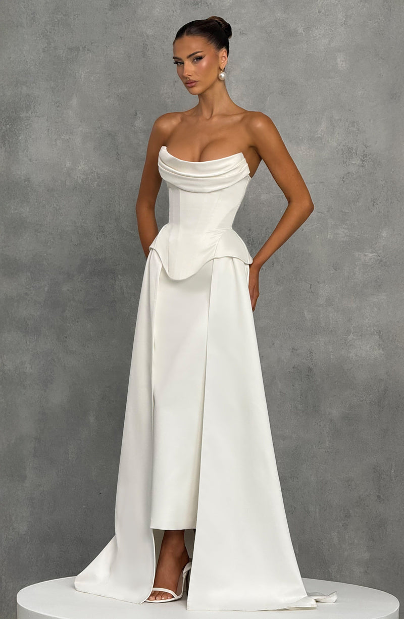White Top - Jamila Corset in Ivory