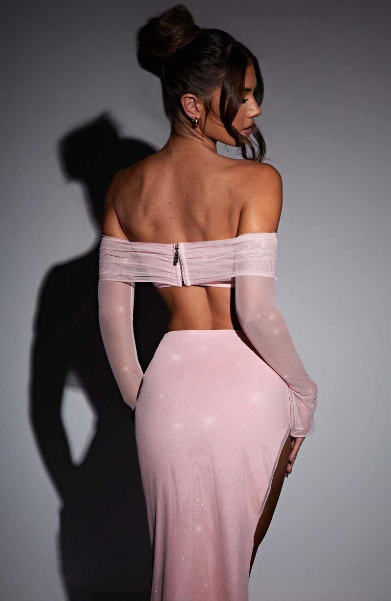 Jana Maxi Skirt - Pink Sparkle Skirt Babyboo Fashion Premium Exclusive Design