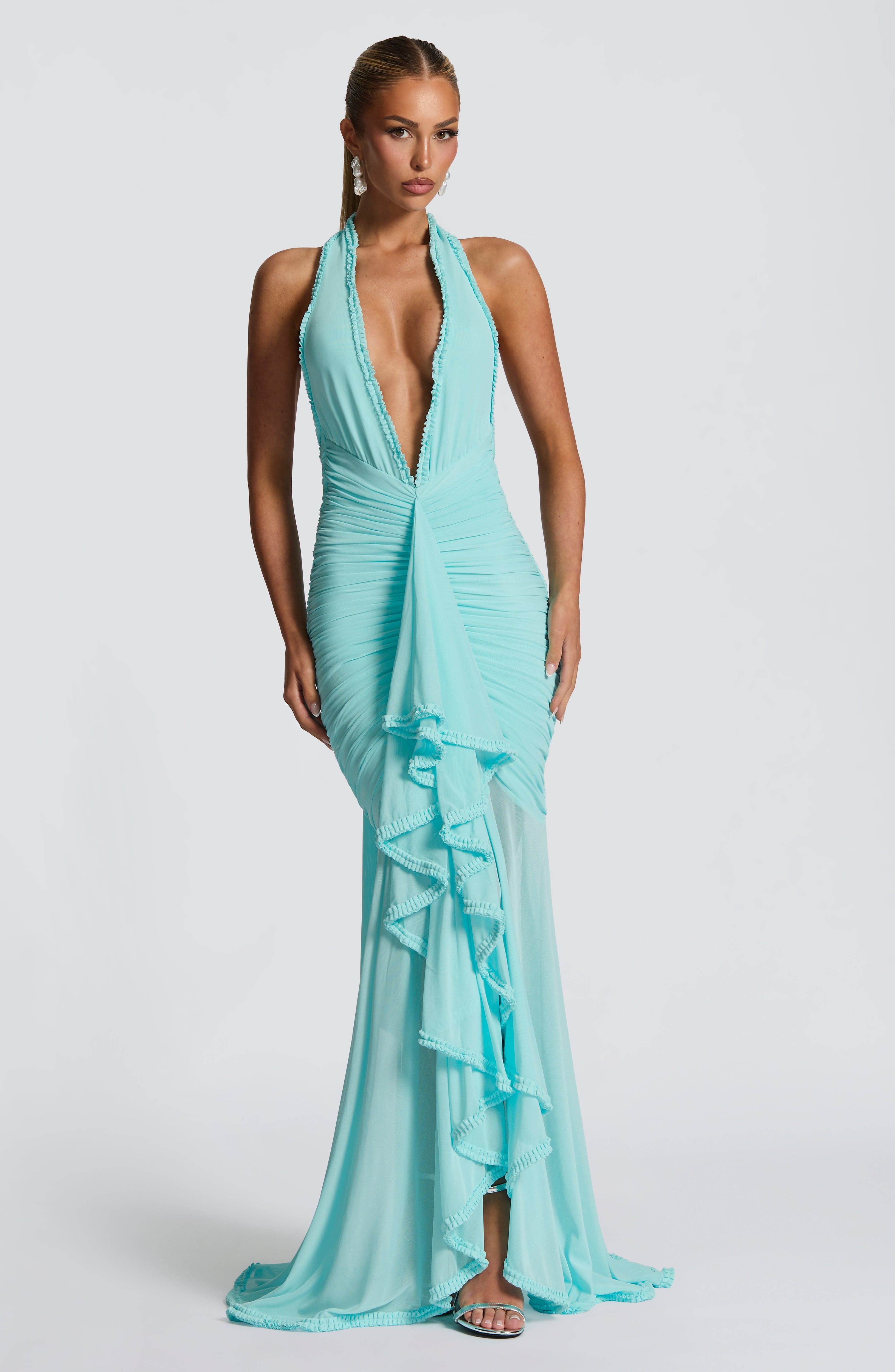 Elegant Blue Maxi Dress