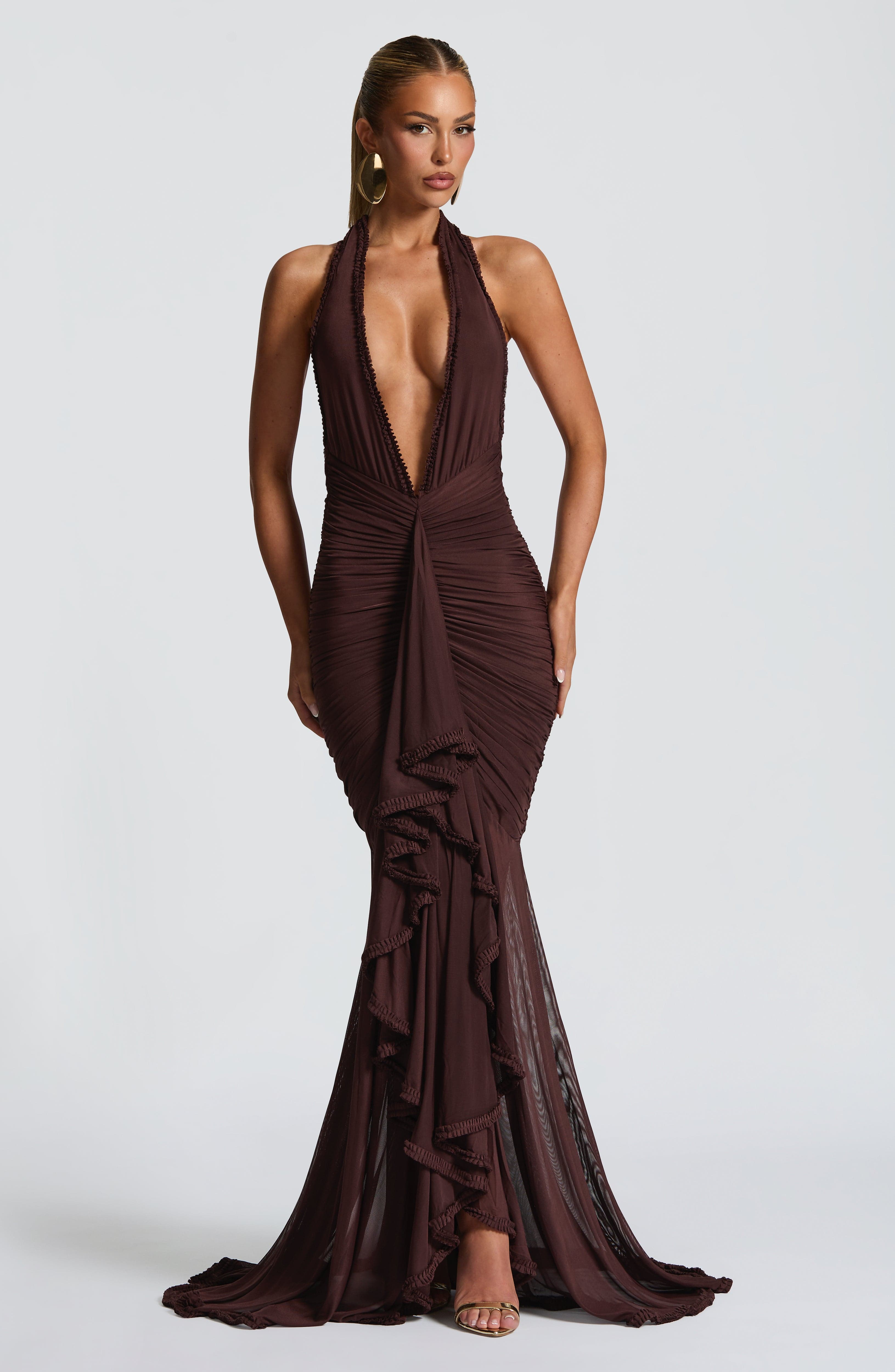 Brown Maxi Dress - Janessa Maxi Dress