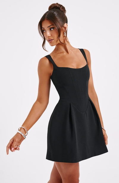 Janiyah Mini Dress - Black Babyboo Fashion Janiyah Mini Dress - Black Babyboo Fashion