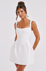 Janiyah Mini Dress - Ivory Dress Babyboo Fashion Premium Exclusive Design