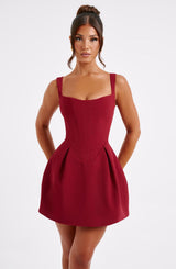Janiyah Mini Dress - Wine Dress XS Babyboo Fashion Premium Exclusive Design