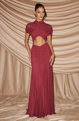 Jaya Maxi Dress - Burgundy Dress Babyboo Fashion Premium Exclusive Design