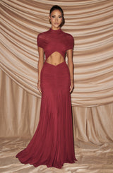 Jaya Maxi Dress - Burgundy Dress Babyboo Fashion Premium Exclusive Design