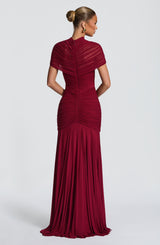 Jaya Maxi Dress - Burgundy Dress Babyboo Fashion Premium Exclusive Design