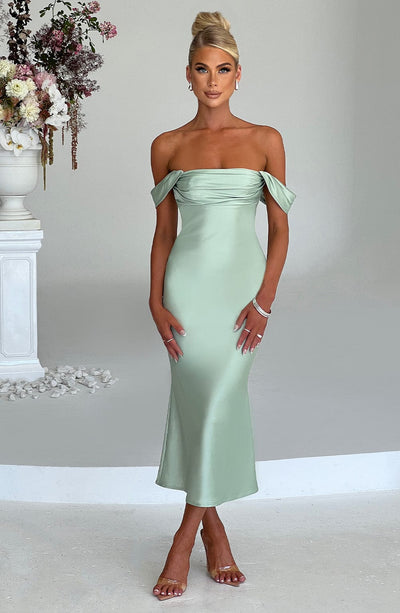 Jennifer Midi Dress - Mint Dress XS Babyboo Fashion Premium Exclusive Design