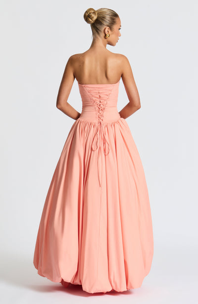 Jillian Maxi Dress - Peach | Strapless Elegance | Babyboo Fashion Jillian Maxi Dress - Peach | Strapless Elegance | Babyboo Fashion