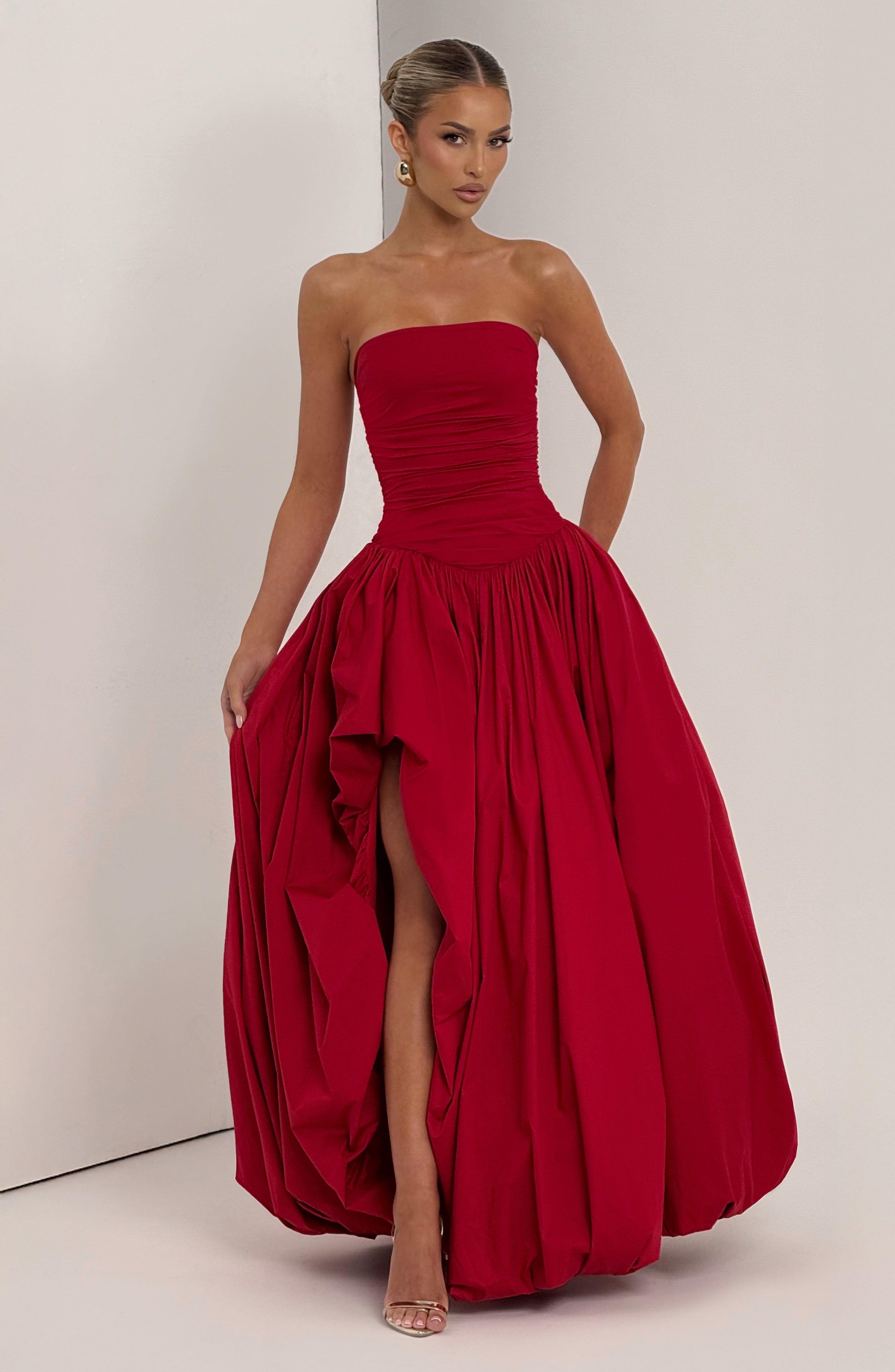 Red Maxi Dress - Jillian Maxi Dress