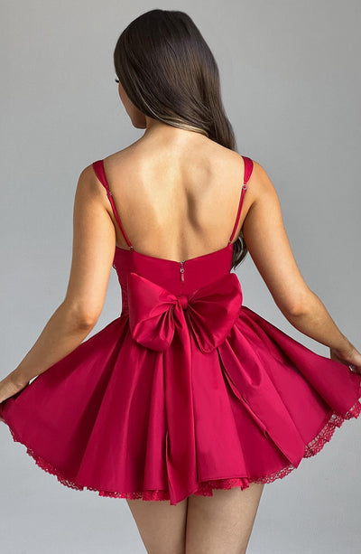 Josie Mini Dress - Red Babyboo Fashion Josie Mini Dress - Red Babyboo Fashion
