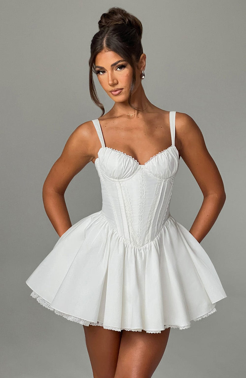 Josie Mini Dress - White Babyboo Fashion Josie Mini Dress - White Babyboo Fashion