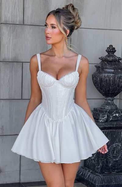 Josie Mini Dress - White Babyboo Fashion Josie Mini Dress - White Babyboo Fashion